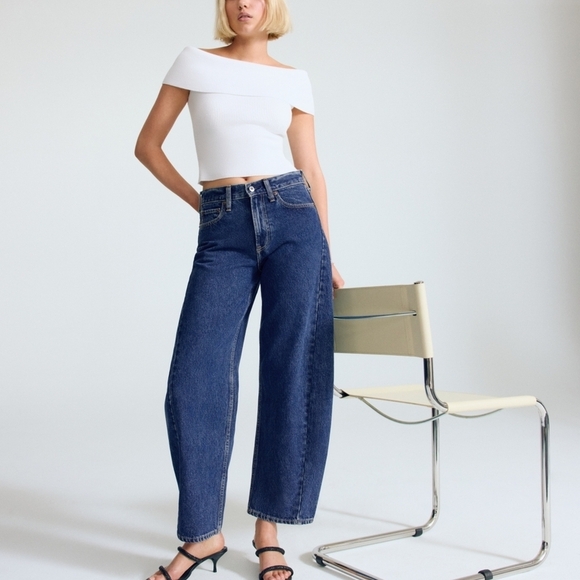 Abercrombie & Fitch Denim - Abercrombie & Fitch Dark Blue Barrel Jeans